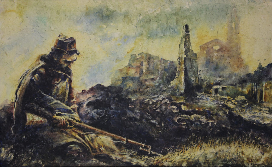 Spaniard, 91 x 150cm, Mixed Media