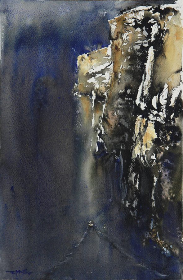 Ta Cenc Cliffs, 51 x 33 cm, Water Media