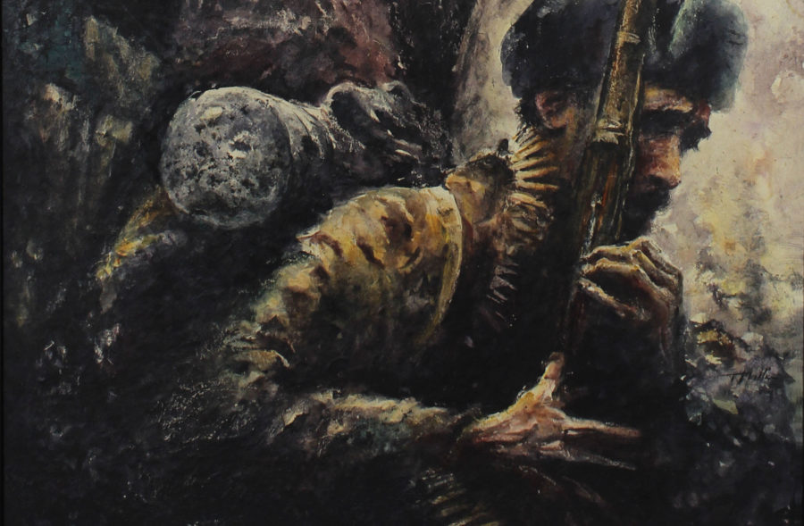 Crushed - DETAIL, 232 x 98 cm, Mixed Media
