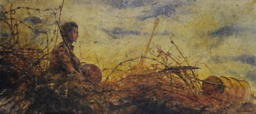 Desert Rat, 86 x 192 cm, Mixed Media