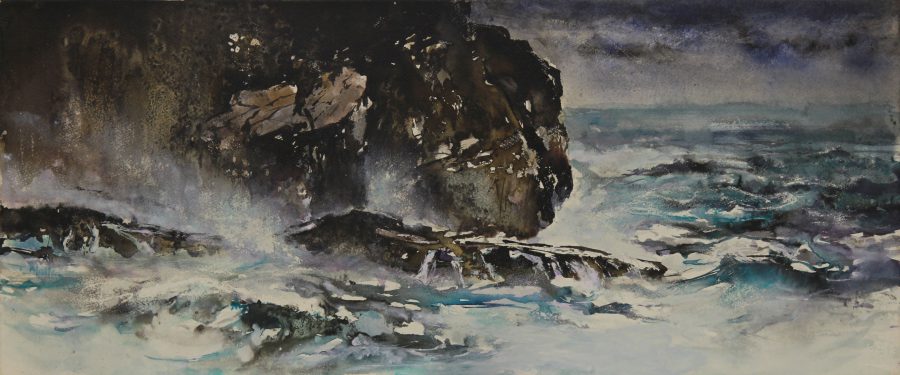 Breaking Waves, 35 x 70 cm, Water Media