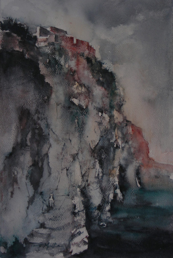 St Maria Battery, 51 x 33 cm, Watercolour