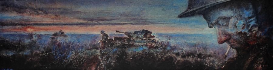 The Letter, 62 x 234 cm, Mixed Media