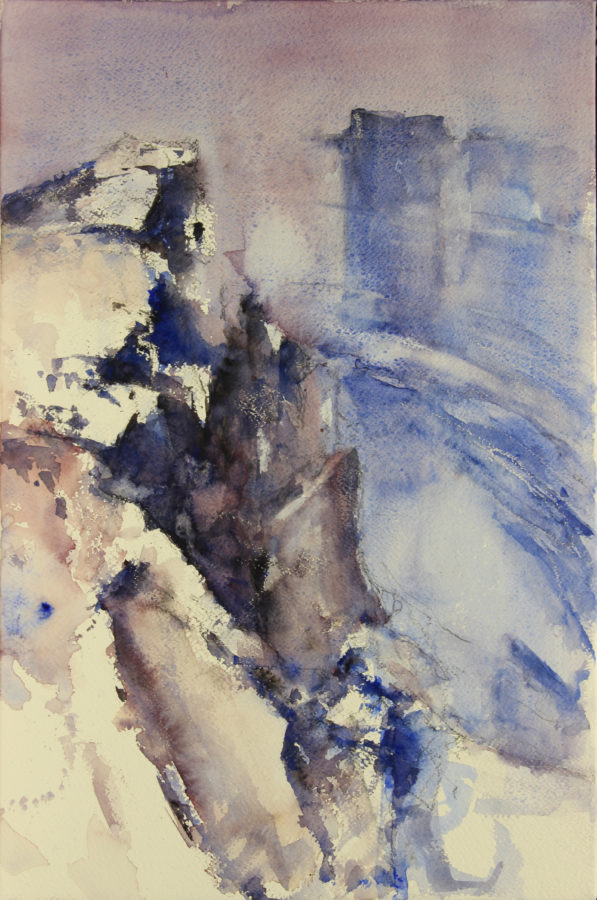Gebel Ciantar, 51 x 33 cm, Watercolour