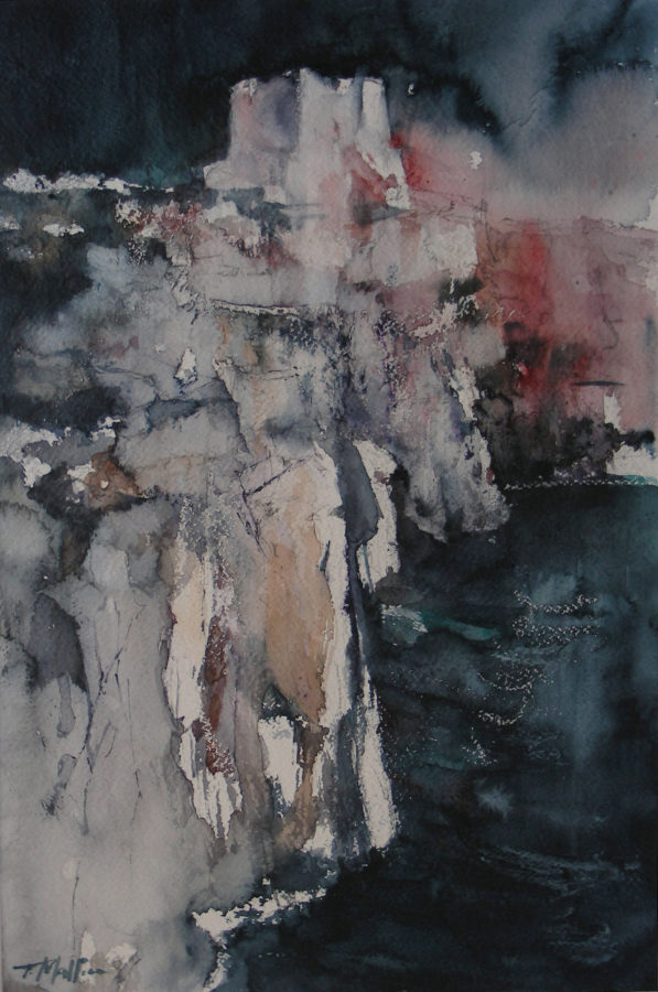 Comino Tower, 51 x 33 cm, Watercolour