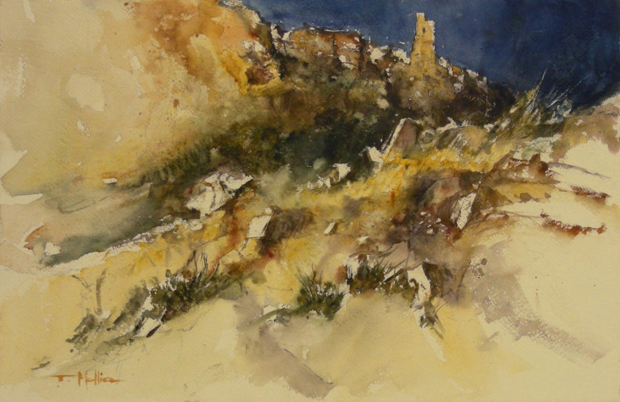 Gnejna Sentinel, 33 x 51 cm, Watercolour
