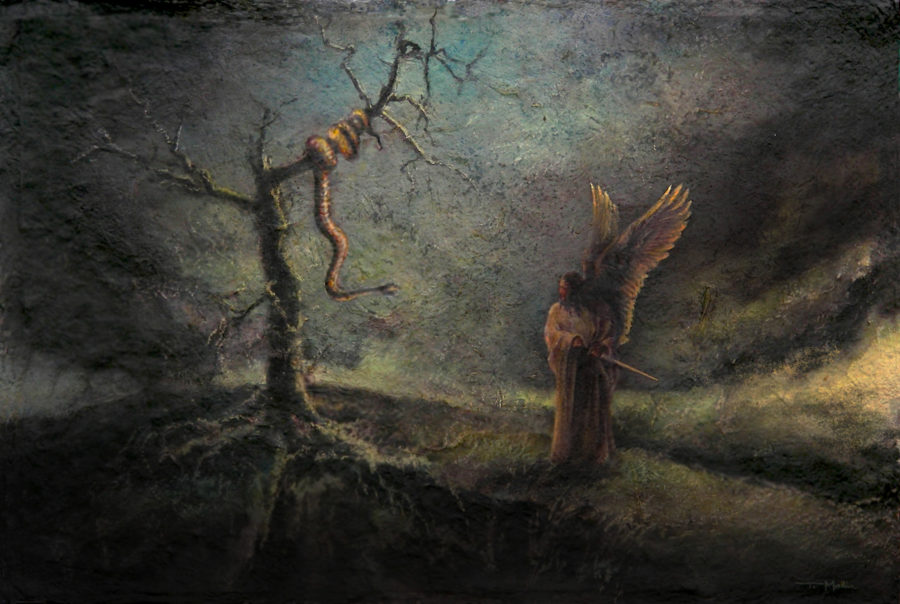 Battle of Angels, 54 x 80 cm, Mixed Media