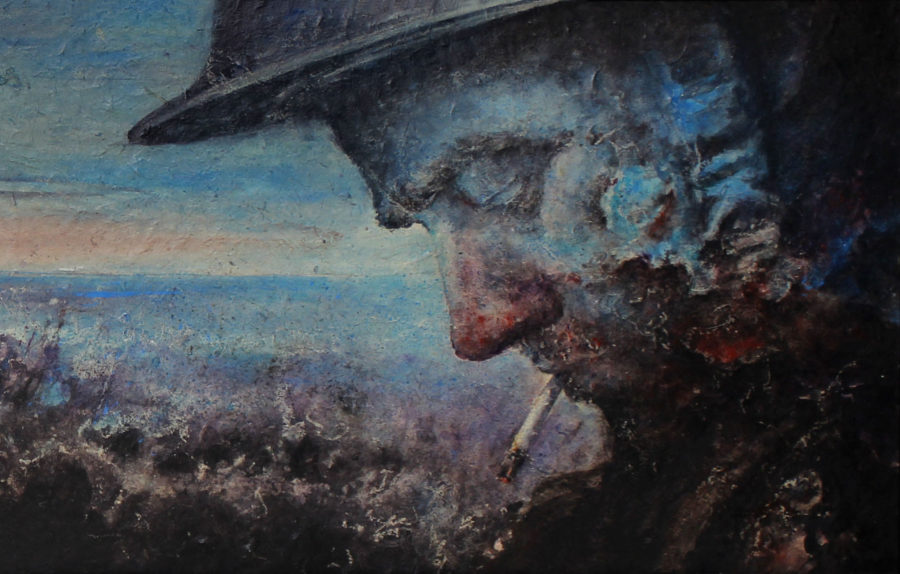 The Letter - DETAIL, 62 x 234 cm, Mixed Media