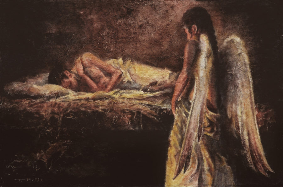 Guardian Angel, 55 x 80 cm, Mixed Media