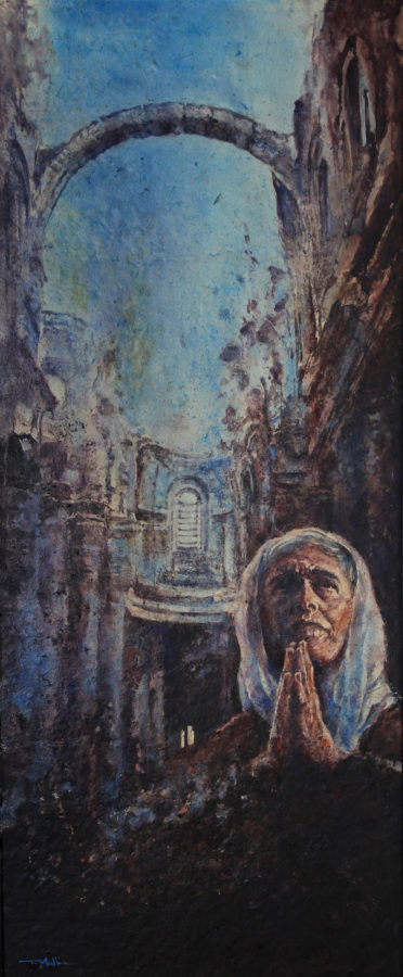 Prayer, 177 x 74 cm, Mixed Media