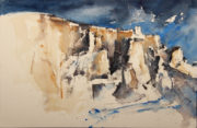 Ta'Sopu Tower, 33 x 51 cm, Watercolour
