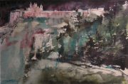 Mdina Perspectivea, 33 x 51 cm, Watercolour