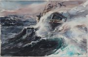 Battered, 33 x 51 cm, Watercolour